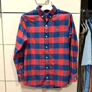 NWOT Boys vineyard vines FLANNEL button up shirt
